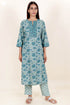 Bizzy Lizzy Kurta Pant With Kota Dupatta Set In Block Print