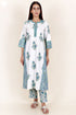 Bizzy Lizzy Kurta Pant Set With Kota Dupatta In Block Print