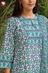 Bizzy Lizzy Kurta Pant Set With Kota Dupatta In Block Print