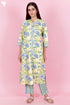 Bizzy Lizzy Kurta Pant Set With Kota Dupatta In Block Print
