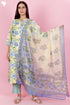 Bizzy Lizzy Kurta Pant Set With Kota Dupatta In Block Print