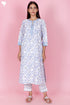 Bizzy Lizzy Kurta Pant Set With Kota Dupatta In Block Print