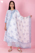 Bizzy Lizzy Kurta Pant Set With Kota Dupatta In Block Print