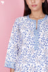 Bizzy Lizzy Kurta Pant Set With Kota Dupatta In Block Print