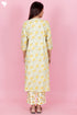 Bizzy Lizzy Kurta Pant Set With Kota Dupatta In Block Print