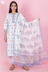 Bizzy Lizzy Kurta Pant Set With Kota Dupatta In Block Print