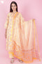 Bizzy Lizzy Kurta Pant Set With Kota Dupatta In Block Print