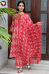 Bizzy Lizzy Kurta Pant Set With Kota Dupatta In Block Print