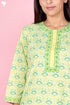 Bizzy Lizzy Kurta Pant Set With Kota Dupatta In Block Print