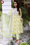 Cambric Cotton Kurta And Pant Set With Kota Dupatta In Block Print