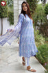 Cambric Cotton Kurta Pant Set With Kota Dupatta In Block Print