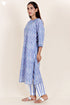 Cambric Cotton Kurta Pant Set With Kota Dupatta In Block Print