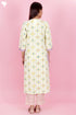 Cambric Cotton Kurta Pant Set With Kota Dupatta In Block Print