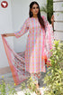 Cambric Cotton Kurta Pant Set With Kota Dupatta In Block Print