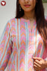 Cambric Cotton Kurta Pant Set With Kota Dupatta In Block Print