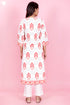 Cotton Kurta Pant Set With Kota Dupatta In Block Print