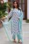 Cotton Kurta Pant Set With Kota Dupatta In Block Print