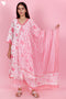Cotton Kurta Pant Set With Kota Dupatta In Block Print