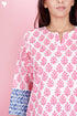 Cambric Cotton Kurta Pant Set With Kota Dupatta In Block Print