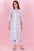 Cotton Kurta Pant Set With Kota Dupatta In Block Print