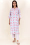 Bizzy Lizzy Kurta Pant Set With Chiffon Dupatta In Block Print