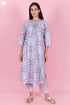 Bizzy Lizzy Cotton Kurta Pant Set With Chiffon Dupatta In Block Print