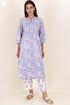 Terry Voile Kurta And Pant Set In Block Print