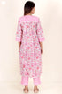 Cotton Kurta Pant Set With Dupatta In Block Print