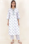 Cotton Kurta Pant Set With Dupatta In Block Print