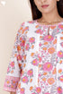 Cambric Cotton Kurta Pant Set With Dupatta In Block Print