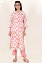 Cotton Kurta And Pant Set In Block Print