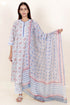 Bizzy Lizzy Kurta Pant Set With Dupatta In Block Print