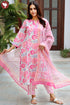 Mulmul Kurta Pant Set With Kota Dupatta In Block Print