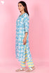 Mulmul Kurta Pant Set With Kota Dupatta In Block Print