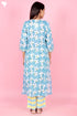 Mulmul Kurta Pant Set With Kota Dupatta In Block Print