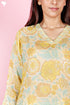 Kota Doria Kurta Pant Set With Dupatta In Block Print