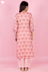 Kota Doria Kurta Pant Set With Dupatta In Block Print