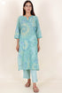 Cotton Kurta And Pant Set In Graphic Print