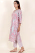 Cotton Kurta And Pant Set In Graphic Print