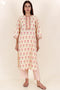 Terry Voile Kurta Pant Set With Dupatta In Block Print