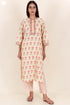 Terry Voile Kurta Pant Set With Dupatta In Block Print