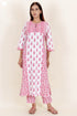 Cotton Kurta And Pant Set With Dupatta In Block Print
