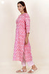 Cotton Kurta And Pant Set With Dupatta In Block Print