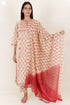 Chanderi Silk Kurta Pant And Dupatta Set In Floral Block Print