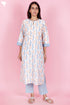 Chanderi Silk Kurta Pant And Dupatta Set In Block Print