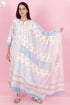 Chanderi Silk Kurta Pant And Dupatta Set In Block Print