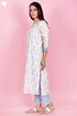 Chanderi Silk Kurta Pant And Dupatta Set In Block Print