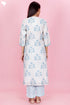 Chanderi Silk Kurta Pant And Dupatta Set In Block Print