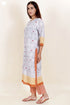 Cotton Kurta Pant And Dupatta Set In Block Print