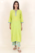 Kota Doria Kurta Pant And Dupatta Set With Gota Patti